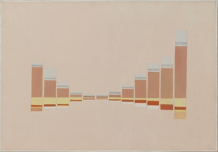 Melanie Smith, Diagram 47, 2016. Oil on wood, 10 5/8 x 15 in.