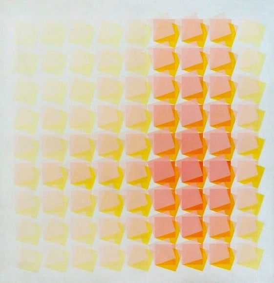 Manuel Espinosa, Axchawz, 1973, Acrylic on canvas, 59 1/16 in. x 59 1/16 in.