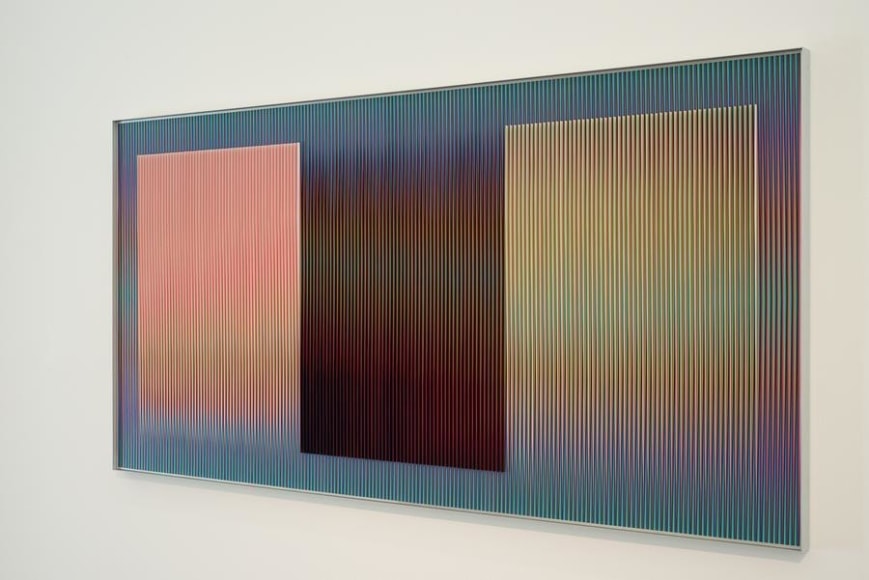 Carlos Cruz-Diez, Physichromie Panam 60, 2010. Chromography on aluminum, 39.4 in. x 78.7 in.