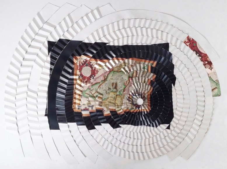 Miguel Angel&nbsp;R&iacute;os,&nbsp;Las estrellas nos guian,&nbsp;1992-1993.&nbsp;Cibachrome mounted on pleated canvas and push pins,&nbsp;112 9/16 x 91 5/16 in. (286 x 232 cm.)