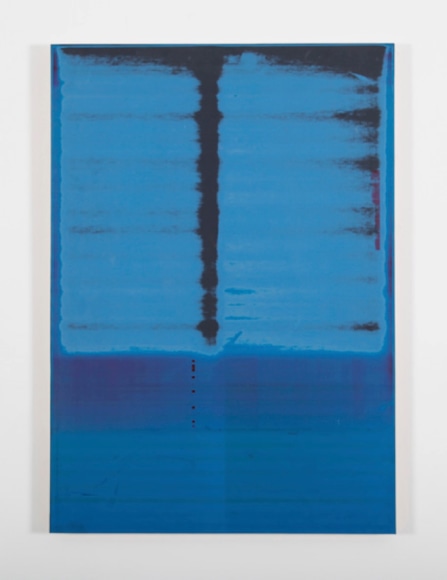 Gabriel de la Mora. MCI / 1-XII f, 2015. Discarded offset printing rubber blankets, wood mounting, 41 11/32 x 29 1/8 x 1 9/16 in. (105 x 74 x 4 cm.)