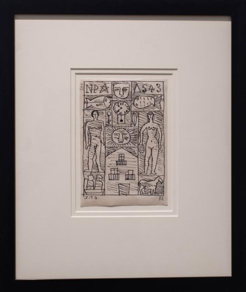 Joaqu&iacute;n Torres-Garc&iacute;a, Untitled, 1932. Ink on paper, 6 7/8 x 4 3/4 in. / 17.5 x 12 cm.