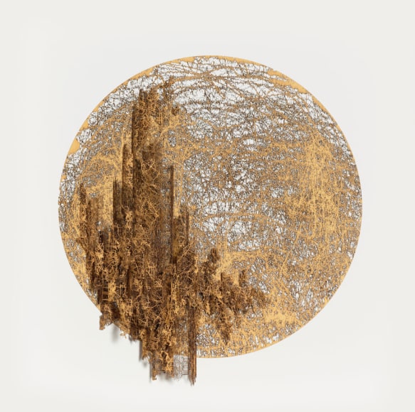 Gustavo D&iacute;az, Not yet titled, 2019. Cut out paper and colored pencil, 25 x 25 in. (63.5 x 63.5 cm.)