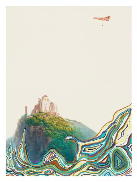 Melanie Smith, Sublime Meditations 13, 2022. Watercolour on paper, 29 7/8 x 22 1/2 in. (76 x 57 cm.)