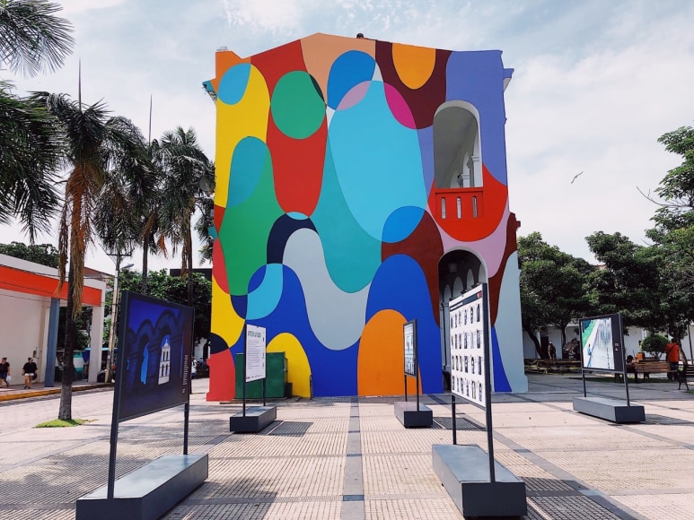 &nbsp;, Graciela Hasper, Untitled, 2020. Paint on wall. 30 X 37 feet. XXI Bienal Internacional De Arte De Santa Cruz De La Sierra, Santa Cruz, Bolivia.