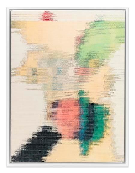 John Sparagana, Themesong Derivation #6, 2016. Archival inkjet print, sliced and mixed on paper 34 x 24 in. / 86.4 x 61 cm.