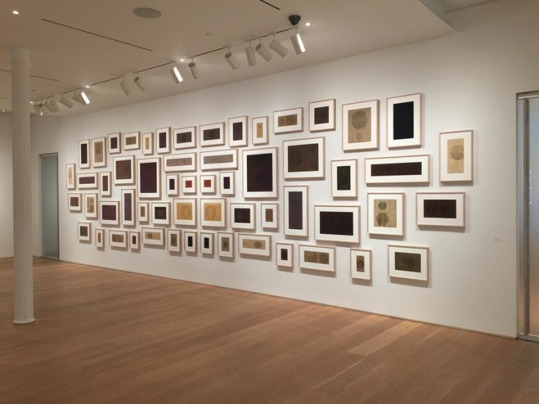 Gabriel de la Mora, Sound Inscriptions on Fabric, installation view. The Drawing Center, New York, July 15 - September 2, 2016