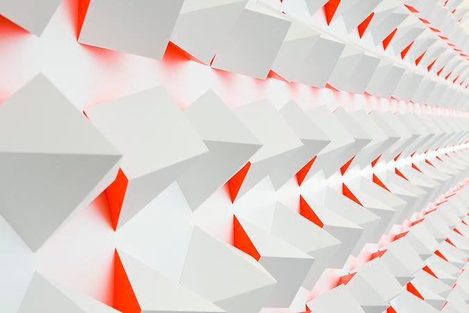 Luis Tomasello,&nbsp;Mural Chromoplastique, 2011, acrylic on wood (detail). The Nelson-Atkins Museum of&nbsp;Art, Kansas City, Missouri. Photo credit Tiffany Matson