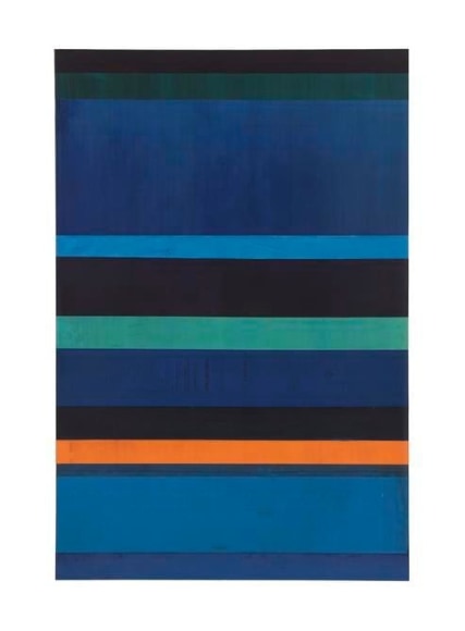 Gabriel de la Mora, MCI / 12 - I f, 2015. Discarded offset printing rubber blankets, wood mounting, 35 7/16 x 23 5/8 x 1 9/16 in. / 90 x 60 x 4 cm.