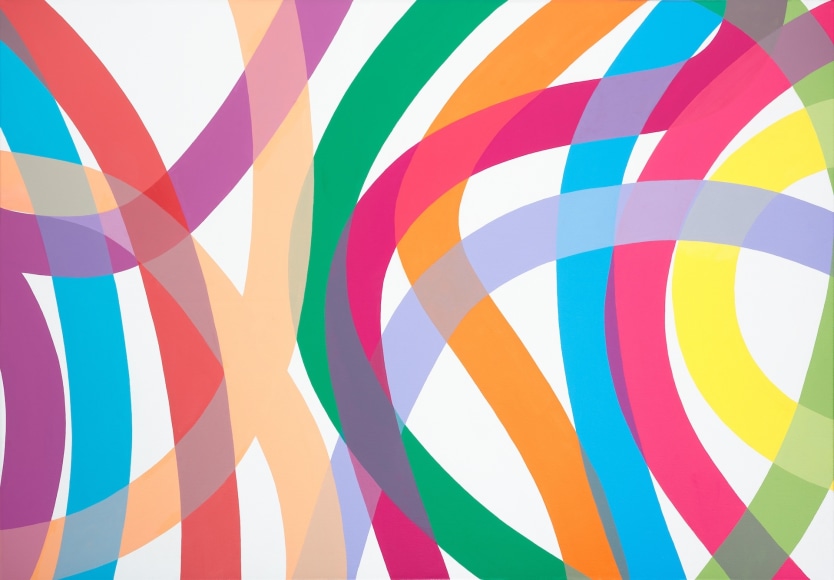 Graciela Hasper, Untitled, 2019. Acrylic on canvas, 36 9/16 x 53 1/8 in. (93 x 135 cm.)