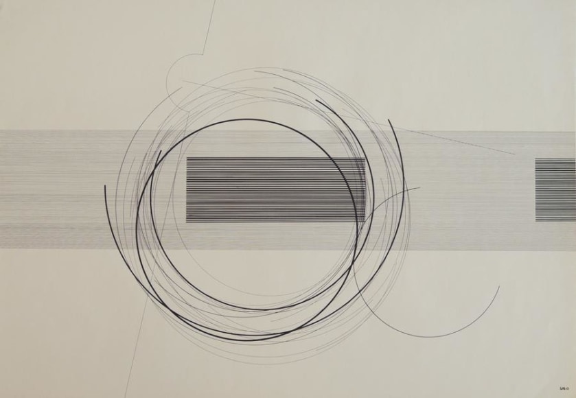 Antonio Liz&aacute;rraga, Escadas e degraus, 1989. India Ink and pigments on Schoellershammer paper, 20 1/16 x 28 3/4 in.