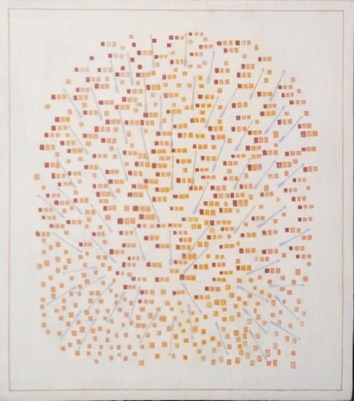 Melanie Smith, Diagram 62, 2016. Oil encaustic on wood, 14 9/16 x 12 5/8 in.