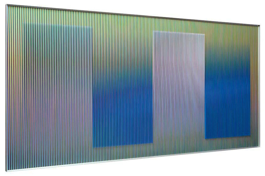Physichromie 1696, 2011, Chromography on aluminum, Plexiglas, 78&quot; x 39&quot;/ 200 x 100 cm