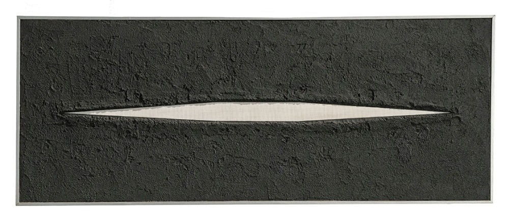 Elsa Gramcko, R-37, 1960. Acrylic with sand and mixed media on canvas, 13 3/4 x 35 3/8 in. (35 x 90 cm.)