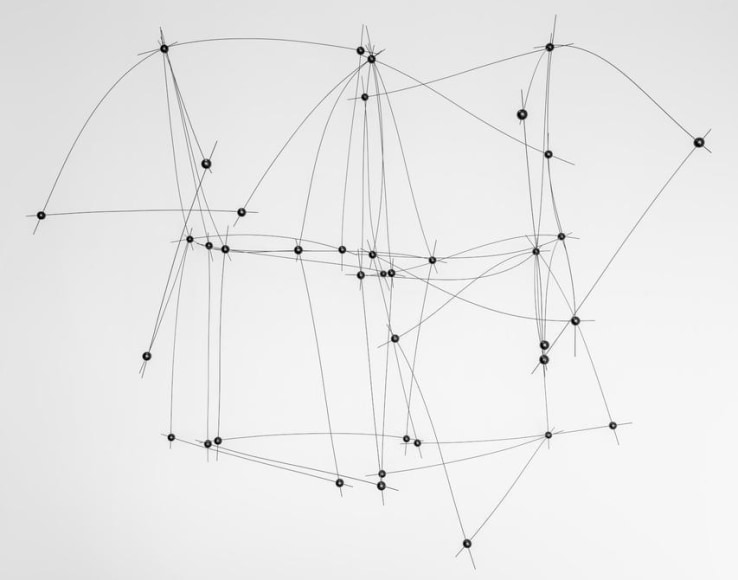 Magdalena Fern&aacute;ndez, 11e016 from the series Estructuras Elasticas, 2016. Steel, Rubber