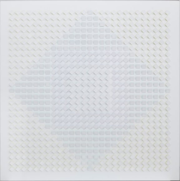 Luis Tomasello,&nbsp;Atmosph&egrave;re Chromoplastique N&deg; 271, 1971. Acrylic on wood, 53 1/4 x 53 1/4 x 3 1/3 in. (135.3 x 135.3 x 7.6 cm.)