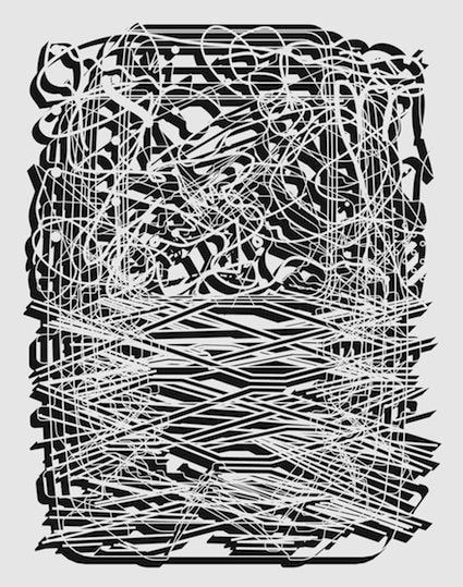 Pablo Siquier, 1018, 2010. Acrylic on canvas, 79 x 59 in.