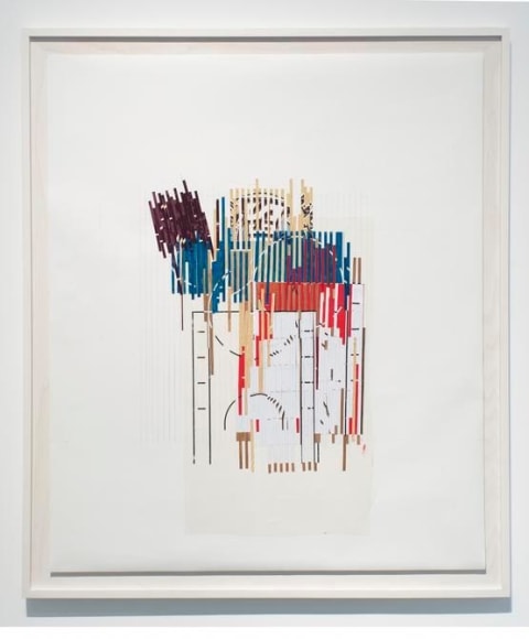 Ronny Quevedo, Untitled, 2015. Contact paper and graphite on mylar, 40 x 46 in. (101.5 x 117 cm).