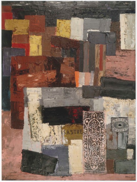 Antonio Berni, The Taylor&rsquo;s House (La Casa del Sastre), 1958. oil, paper, fabric and lace on wood, 8 x 5 7/8 in. (20.3 x 14.8 cm.)