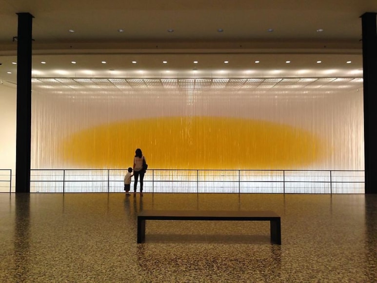 Jes&uacute;s Rafael Soto, The Houston Penetrable, 2004-14. Lacquered aluminum structure, PVC tubes, and water-based silkscreen ink. The Museum of Fine Arts, Houston. Photograph by Ana Maria Tavares.