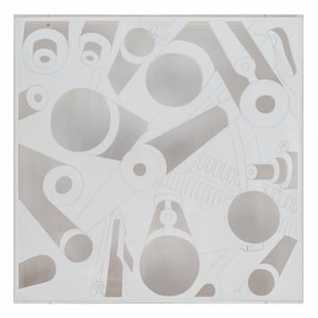 Miguel Angel R&iacute;os, Untitled, 2012. Drawing pencil on trovisel and cut out, 15.7 in. x 15.7 in.