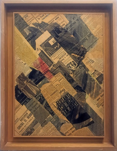 Alejandro Otero, Untitled, c. 1960, Glued papers on wood, 25 15/16 x 21 5/8 in. (66 x 55 cm.)