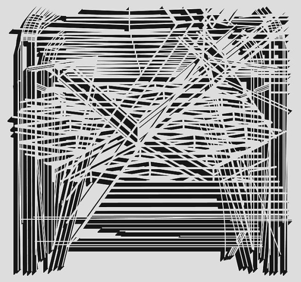 Pablo Siquier, 0804, 2008. Adhesive vinyl wall installation, 110 1/4 in. x 126 in.