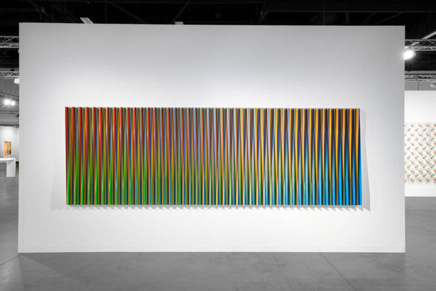 Carlos Cruz-Diez, Physichromie Panam 110, 2013. Chromography on aluminum, 59&nbsp; x 177 1/8 in.