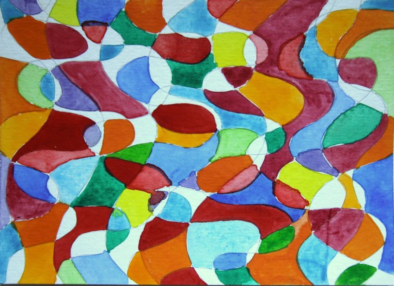 Graciela Hasper, Sin Titulo, [Untitled], 2018. Watercolor on paper, 3 15/16 x 6 1/16 in. (10.1 x 15.5 cm.)