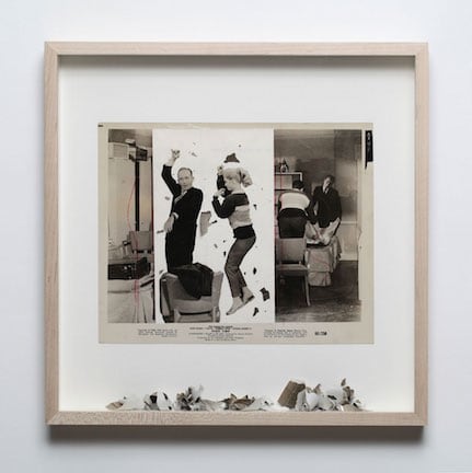 Gabriel de la Mora&nbsp;(b. 1968, Mexico). High Time. 2012. Scratched photograph (1960). 13 7/8 x 13 7/8 x 1 3/4 in. / 35.2 x 35.2 x 4.5 cm.&nbsp;