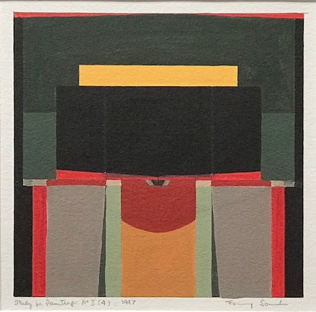Fanny San&iacute;n, Study for Painting No. 3 (4), 1997, 1997, Acrylic on paper,&nbsp;19 x 23 in. (48.3 x 58.4 cm.)