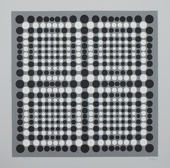 Julio Le Parc, Untitled, c. 1960&#039;s. Serigraph, 25 3/4 in. x 25 3/4 in.