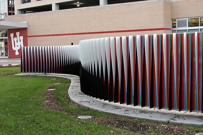 Carlos Cruz-Diez, Double Physichromie: University of Houston, 2008.&nbsp;59 1/16 x 601 9/16 in. (150 x 1528 cm.)