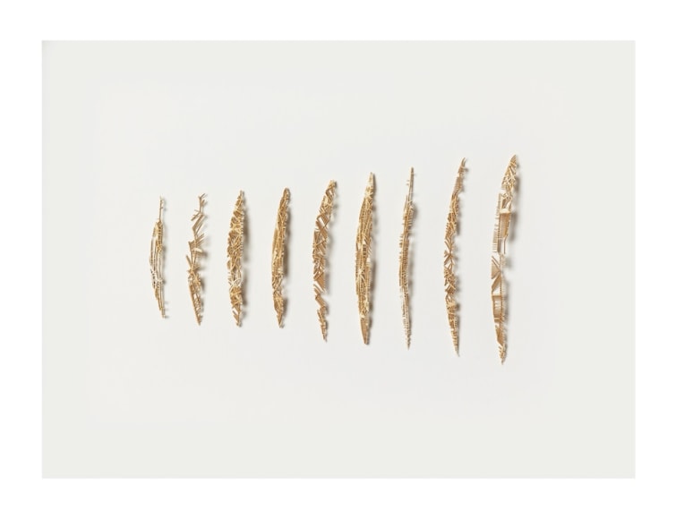 Gustavo Díaz, Not yet titled, 2019. Cut out paper, 8 1/2 x 10 7/8 x 2 3/8 in. (21.6 x 27.6 x 6 cm.)