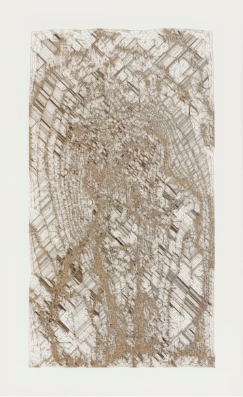 Gustavo D&iacute;az, Not yet titled, 2019. Cut out paper, 38 7/16 x 24 1/4 x 2 in. (97.6 x 61.6 x 5.1 cm.)