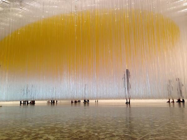 Jes&uacute;s Rafael Soto, The Houston Penetrable, 2004-14. Lacquered aluminum structure, PVC tubes, and water-based silkscreen ink. The Museum of Fine Arts, Houston. Photograph by Ana Maria Tavares.