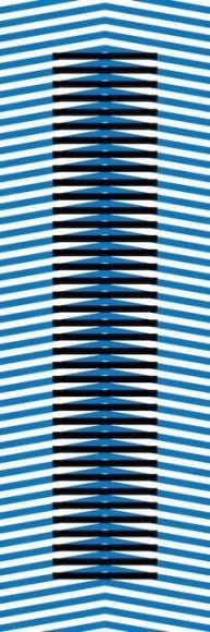 Carlos Cruz-Diez, Inducci&oacute;n del Amarillo Central, 2010. Chromography on aluminum, 70.9 in. x 23.5 in.