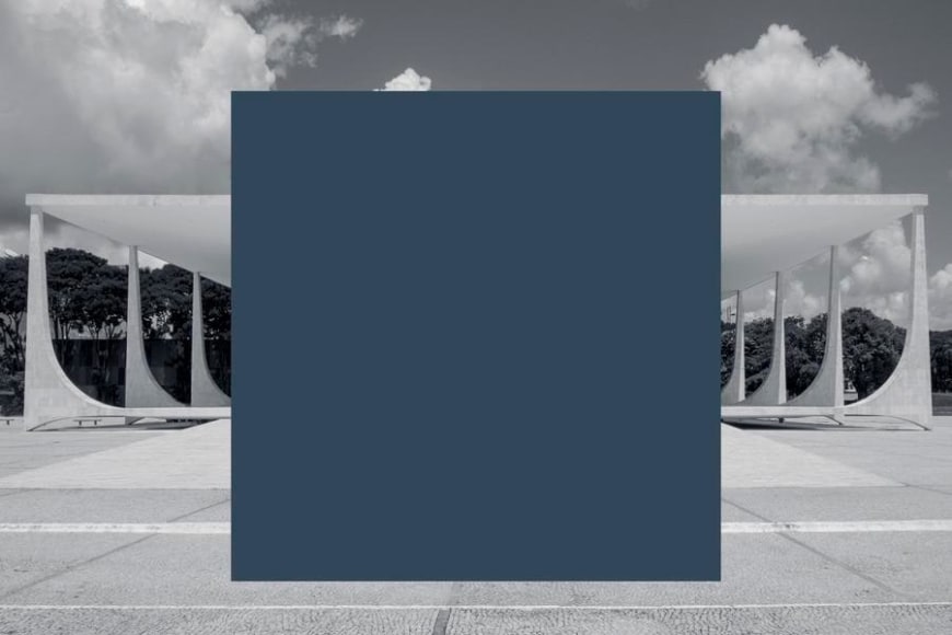 Ricardo Alcaide, Rational Disorder (Pal&aacute;cio da Justi&ccedil;a, Brasilia), 2015. Acrylic paint on plywood on Inkjet print, 47 3/4 x 31 1/2 in. (120 x 80 cm).