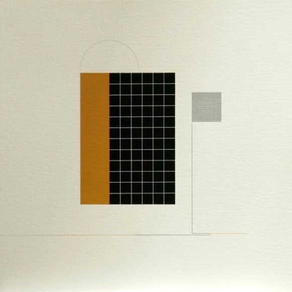 Antonio Liz&aacute;rraga, Desenho n&ordm; 450 - A lua est&aacute; com saudades, 1998-2004. India Ink, graphite and pigments on Arches paper, 15 3/4 x 15 3/4 in.
