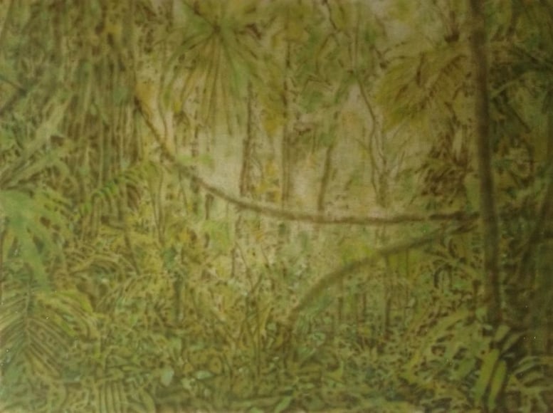 Melanie Smith, Selva IV, 2013. Acrylic enamel on acrylic, 95 cm. x 130 cm.