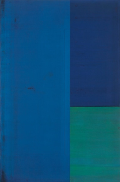 Gabriel de la Mora, MCI / 3 - III f, 2013. Discarded offset printing rubber blankets on&nbsp;wood mounting, 35 3/8 x 23 5/8 x 1 5/8 in. (89.9 x 60 x 4 cm.)