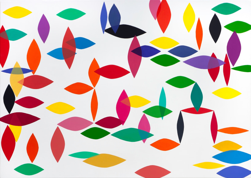 Graciela Hasper, Untitled, 2019. Acrylic on canvas, 39 5/16 x 55 1/16 in. (100 x 140 cm.)