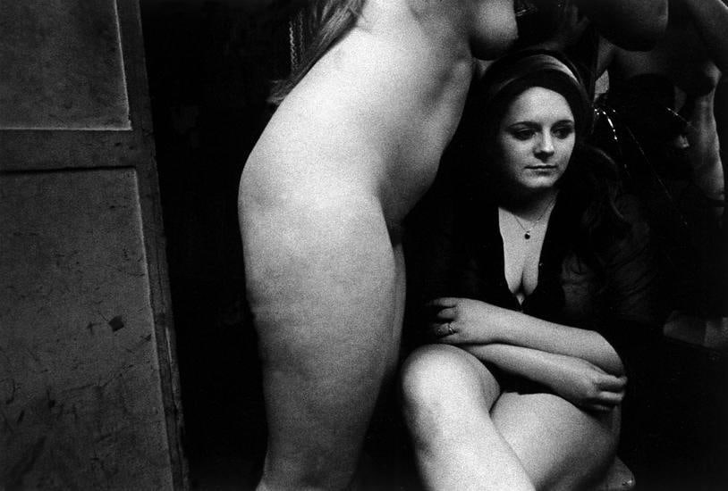 Between shows, Fryeberg, ME, 1973, 	From “Carnival Strippers” 