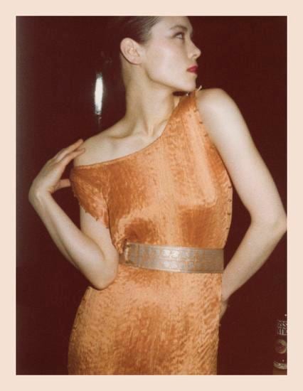 Tina Chow. 1975, 	4.5 x 3.25 inch unique vintage Kodak print