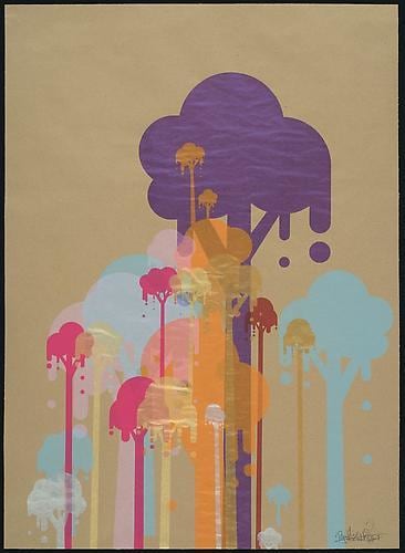 Ryan McGinness. Untitled (Ice-cream Trees), 2007.