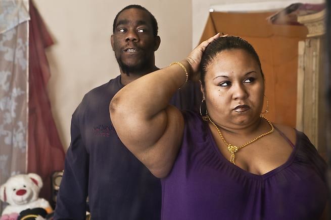 Louisa Marie Summer.  Jennifer and David (from the series Jennifer's Family).  2010.  Archival inkjet print.  37 x 53 inches.