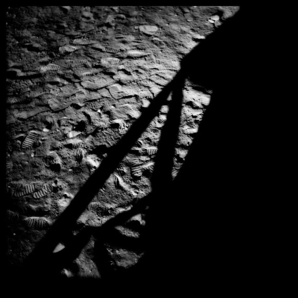 097 Lunar Module Shadow and Footprints at the