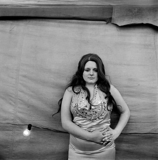 Extra Girl, Fryeburg, ME, 1975, 	From “Carnival Strippers” 