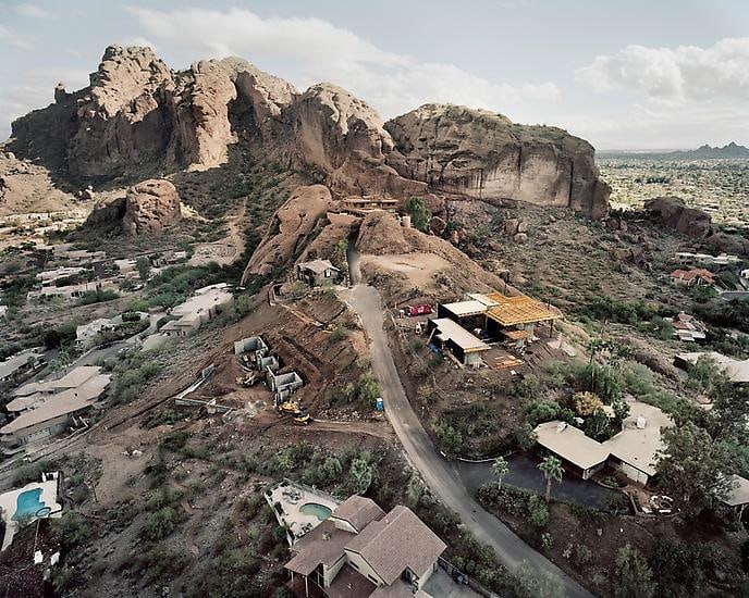 New Construction on East Porter Drive, Camelback Mountain Beyond, Scottsdale, AZ; 2007, 	24 x 30 inch pigment print - Edition of 5