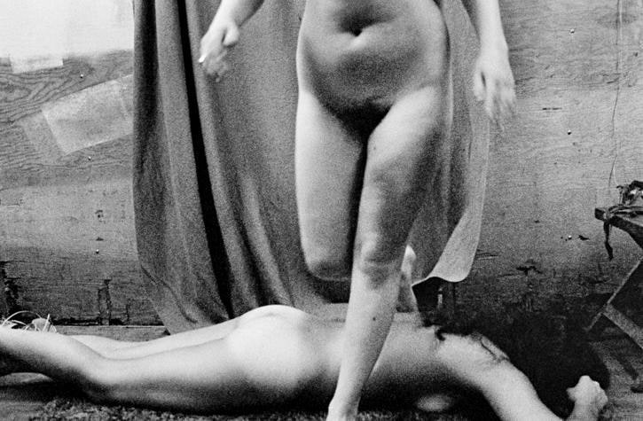 From “Carnival Strippers” 1972 - 1975.  , 	11.5 x 17.5” silver gelatin print